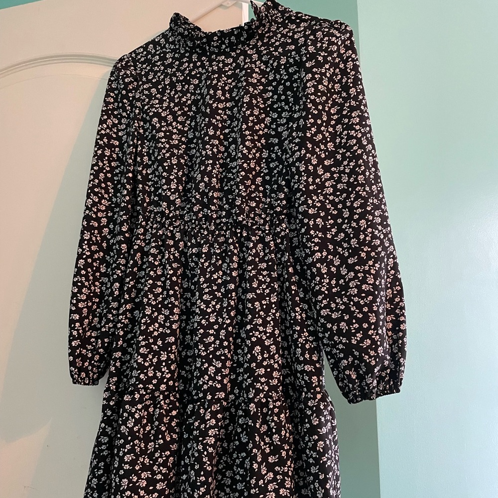 Black and white floral dress